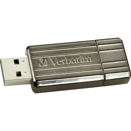 VERBATIM Flash Drive, Usb 2.0, 8Gb, Store N Go, Blazedrive, Gunmetal Metallic,  97196